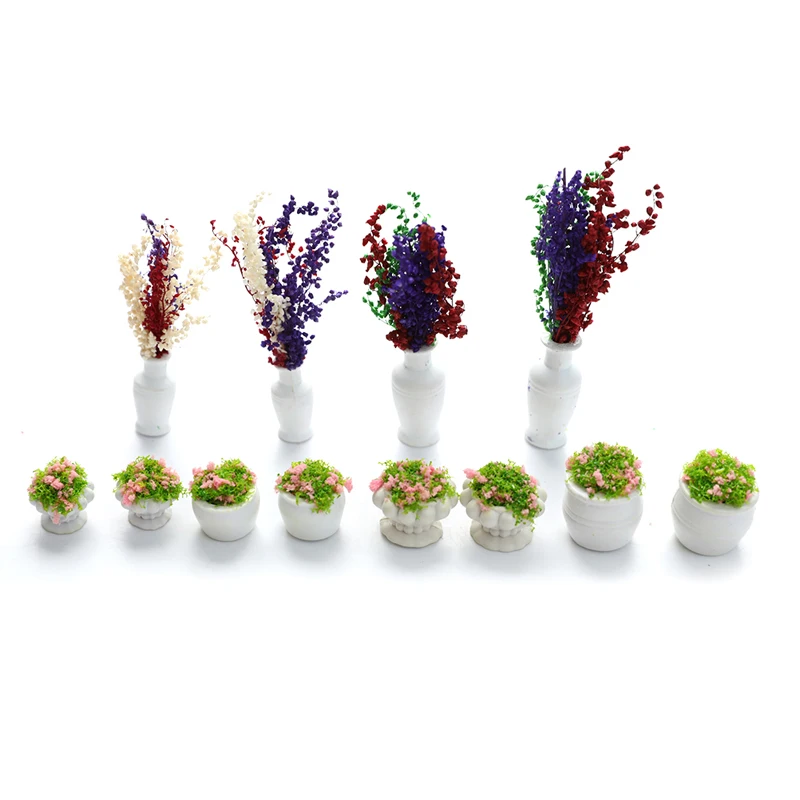 2 шт./лот мебель для кукольного домика 1:12 аксессуары мини-Цветочные Горшки Бонсай