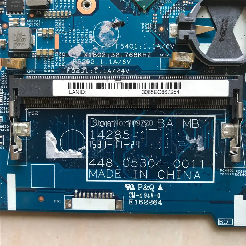 Материнская плата для ноутбука 14285-1 448.05304.0011 acer aspire ES1-512 ES1-531 EX2519 N3150 N3700 Процессор |