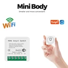 Коммутатор Mini Tuya, Wi-Fi, поддержка 1610A, двухстороннее управление, Модуль Автоматизации умного дома, работает с приложением Alexa Google Home Smart Life