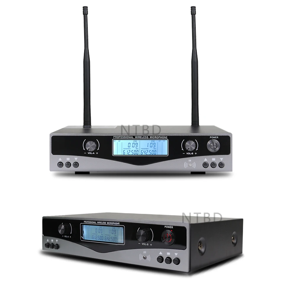 NTBD Hip Hop Home KTV Party Stage Performance Wedding UHF SKM8 Professional Dual Wireless Microphone System 2 Channel 2 handheld