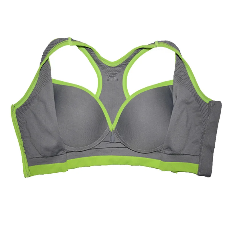 

Ladies Sports Bra With Small Breasts Tucked Double Front Zippered Unrimmed Vest Style Running Yoga Underwear Breathable