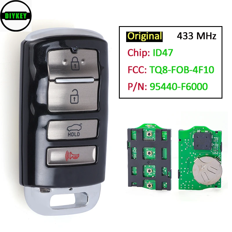 

Флэш-накопитель DIYKEY, оригинальный безключевой умный флэш-накопитель 433 МГц для 2017 2018 KIA Cadenza 95440-F6000