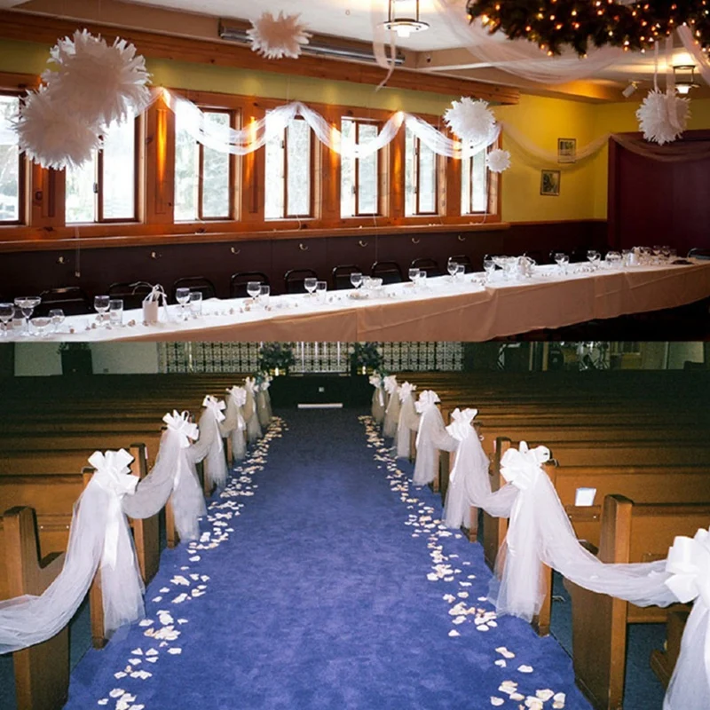 Рулон белой тюлевой пряжи 30 см 100 ярдов рулон пряжи| |