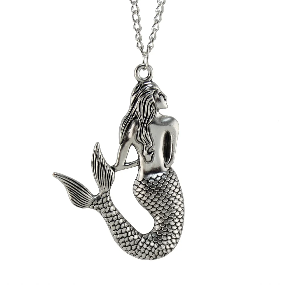 EGO Vintage Silver Модный стиль горячие женские ювелирные изделия золото/серебро/роза Ангел ребенок носить пистолет вещи кулон длинное ожерелье EG041 - Окраска металла: EGO Vintage Silver