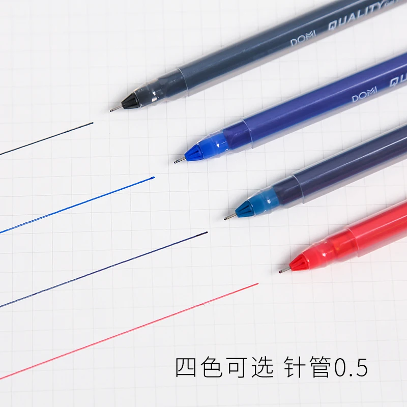 

12 Pcs Triangular Gel Pen Full Needle Tube 0.5MM Straight Liquid Water Pen