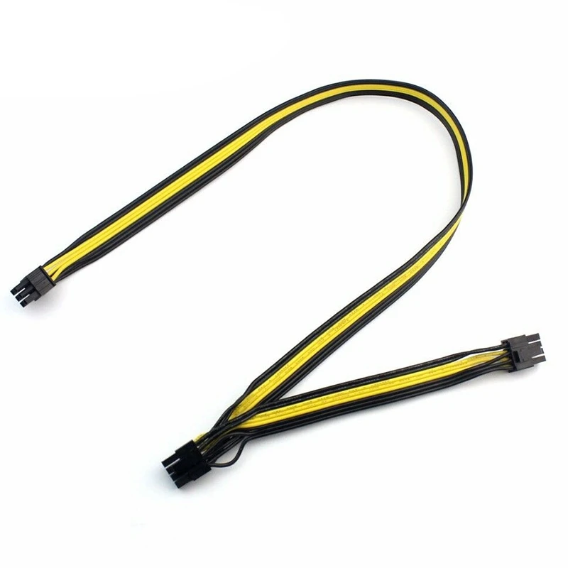 5 шт./лот GPU Кабель-Удлинитель 18AWG 6 Pin папа к двойному 8Pin (6 + 2) Мужской кабель для