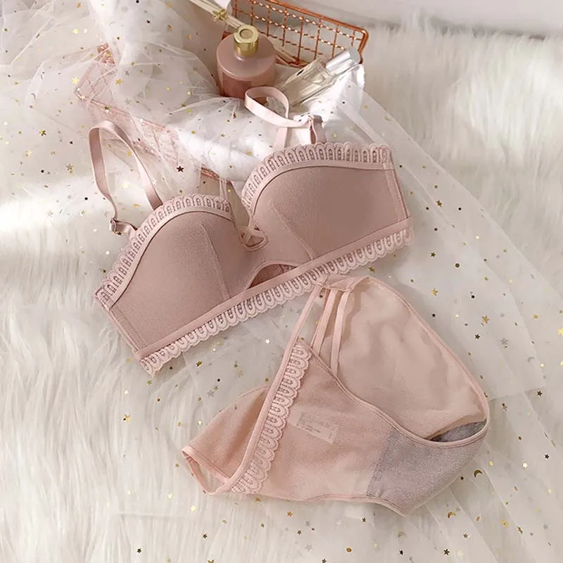 Комплект женского кружевного нижнего белья Roseheart бюстгальтер без косточек с