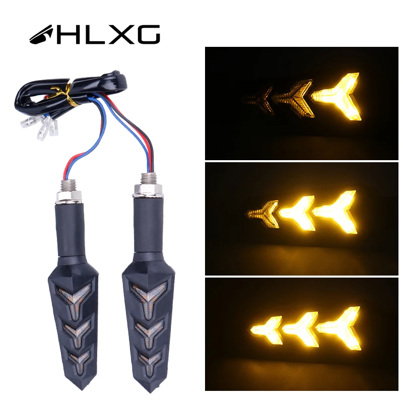 4 шт. мотоцикл светодиодный указатели поворота струящаяся вода мигалка мигающие