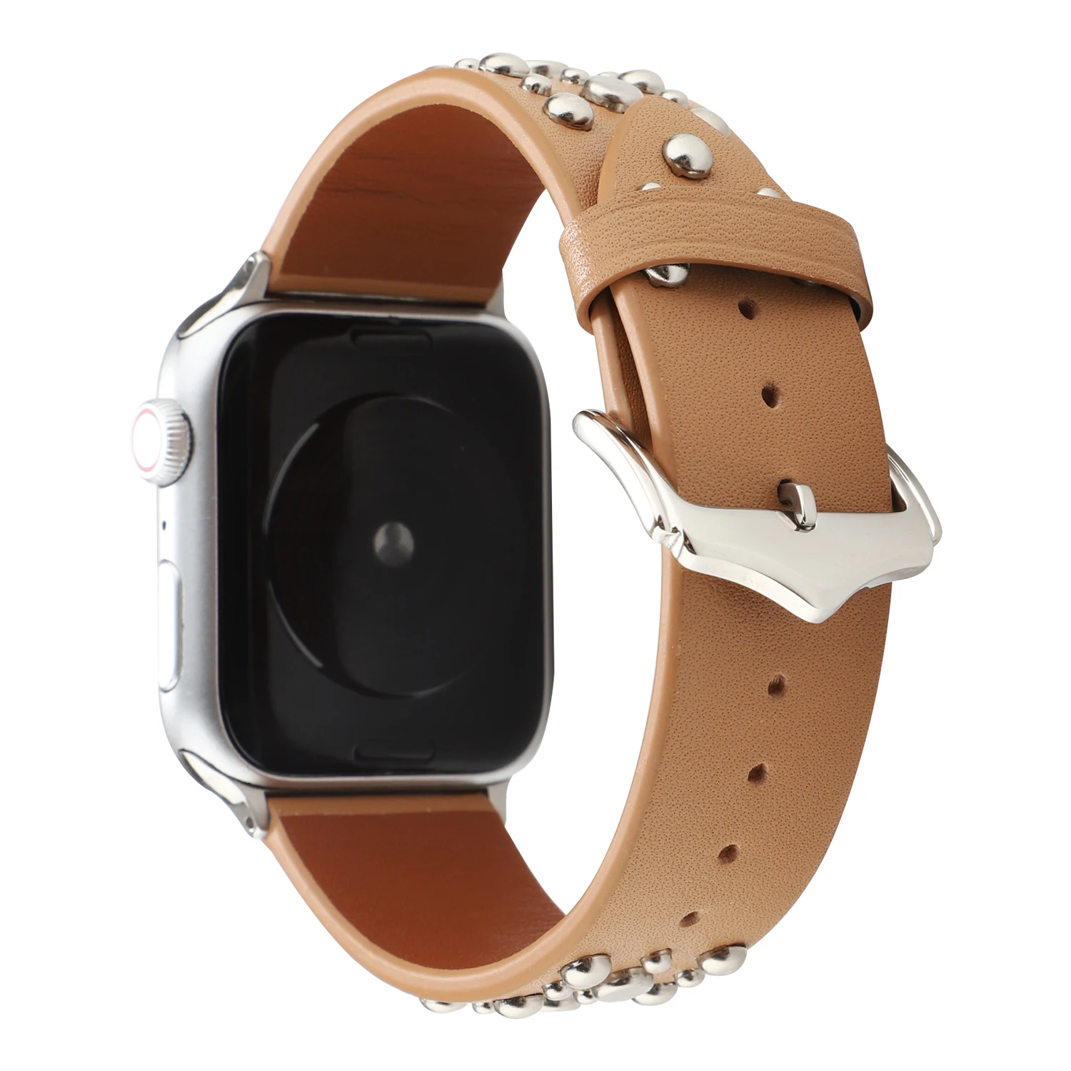 Ремешок с заклепками для Apple Watch 44/42 мм спортивный браслет-петля кожаный браслет