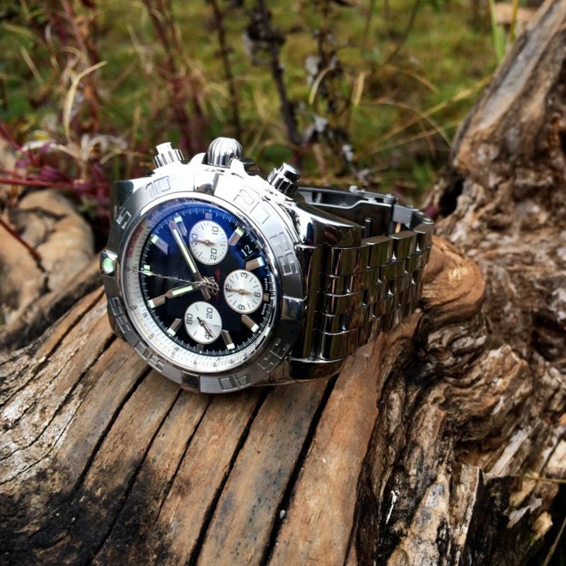 Ремешок для часов Breitling из нержавеющей стали с пряжкой