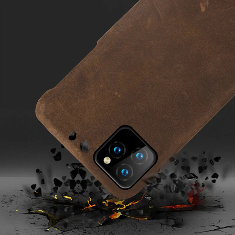 Подлинный подтягивающий кожаный чехол для телефона для iphone 11 11 Pro 11 Pro Max X XS XR XSMAX 6s 7 8 Plus 6 5 5S SE Plus Crazy чехол в виде лошади