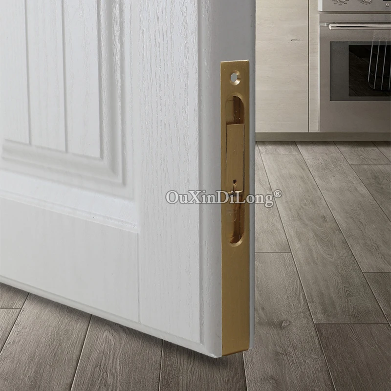Luxury 24PCS European Brass Security Door Bolts Lever Action Flush Slide Latch Lock 6/8/10/12/14/16/20/24/32Inch | Обустройство дома