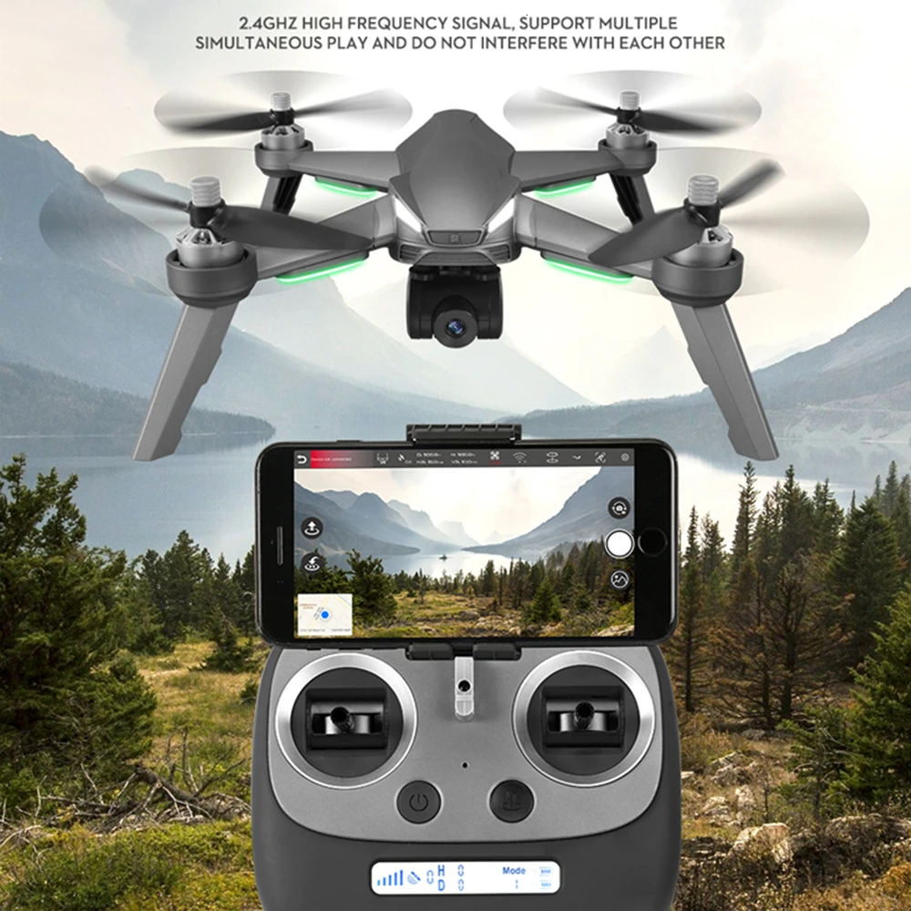 Радиоуправляемый Дрон S002 GPS Дроны с фотоаппаратом Wi Fi FPV 1080P камера режим