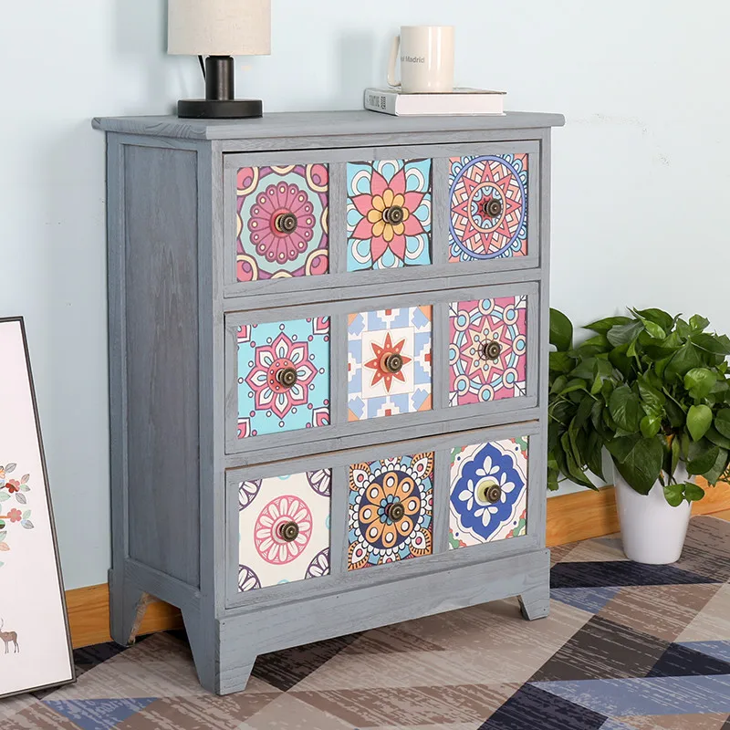 Мебель из павловнии стол для хранения гостиной Ретро стиль мебель цельного