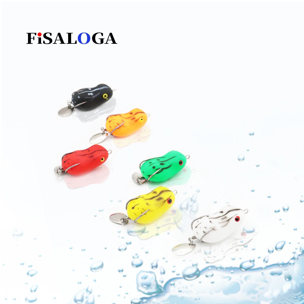 Topwater Mini Frog рыболовные приманки 5 см 8 г 6 11 FiSALOGA мягкая поверхность силиконовый