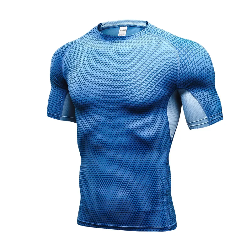 

Men Activewear Tops Sports T-Shirts Men Sports Tee Running Slim Compression Shirt Summer Sweat Bodybuilding T-Shirt Tracksuit