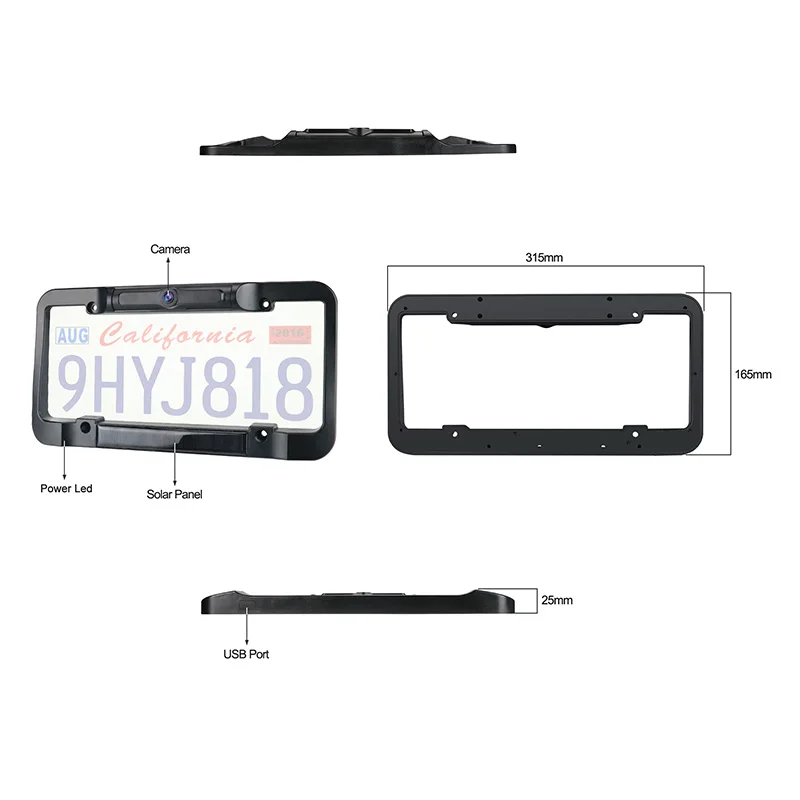

DIY Solar power wireless US Car Rear Camera Rearview Backup Camera