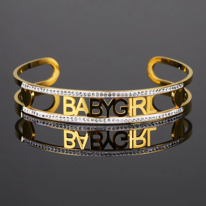 Персонализированные именные браслеты для женщин Babygirl именной браслет с фианитом