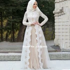 Мусульманское свадебное платье в стиле бохо, с длинным рукавом, высоким воротом и кружевной аппликацией, ТРАПЕЦИЕВИДНОЕ платье невесты, свадебное платье, свадебное платье, Интернет-магазин, Индия