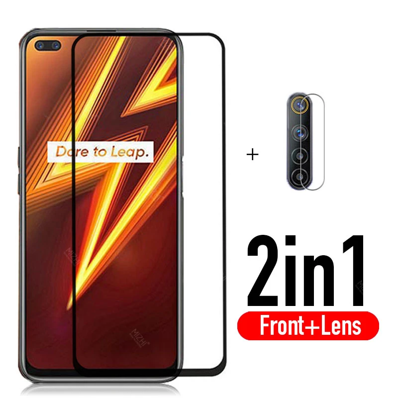 Защитное стекло 2 в 1 для oppo realme 6 pro защита экрана камеры 6i 6pro realme6 Защитная