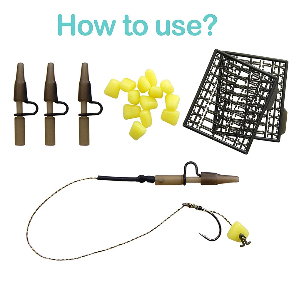 36pcs Carp Fishing Hair Rigs Green Coated Braided Thread Loop 8245 Curve Shank Hook Boilies Carp Rigs Carp Fishing Accessories