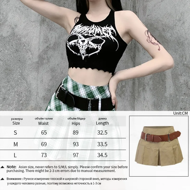 

Woman's Super Short Mini Pleated Skirt Casual Colorblock Plaid High Waist Streetwear Female JK Style Fashion Falda 2021 Summer