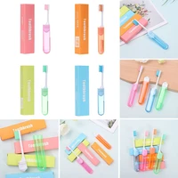 useful hygiene soft portable outdoor tooth brush oral cleaning business trip folding toothbrush