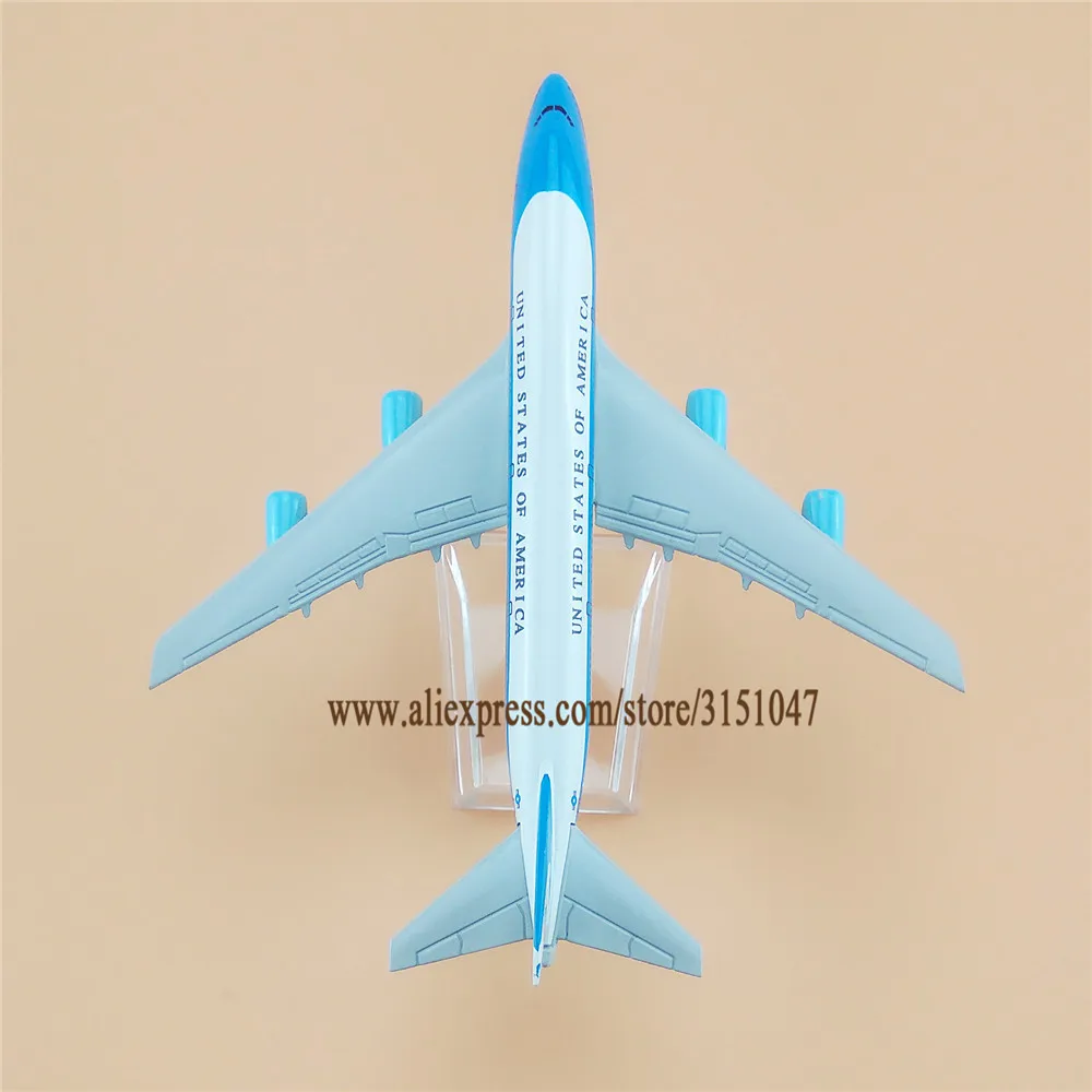 Новинка 16 см авиа США ВВС One B747 авиакомпании Боинг 747 металлический самолет |
