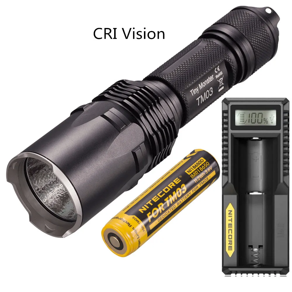 NITECORE TM03 TM03CRI тактический фонарь XHP70 Светодиодный max 2800 люмен луч расстоянии 289 метр уличный фонарик с 18650 батарея - Испускаемый цвет: TM03CRI UM10