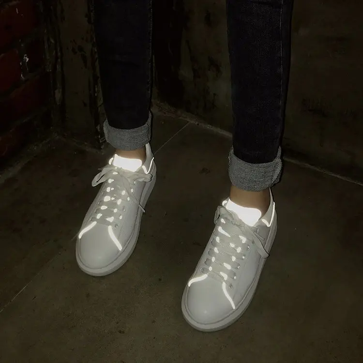 Светящиеся белые женские туфли коллекция 2019 года сезон осень Новинка спортивная