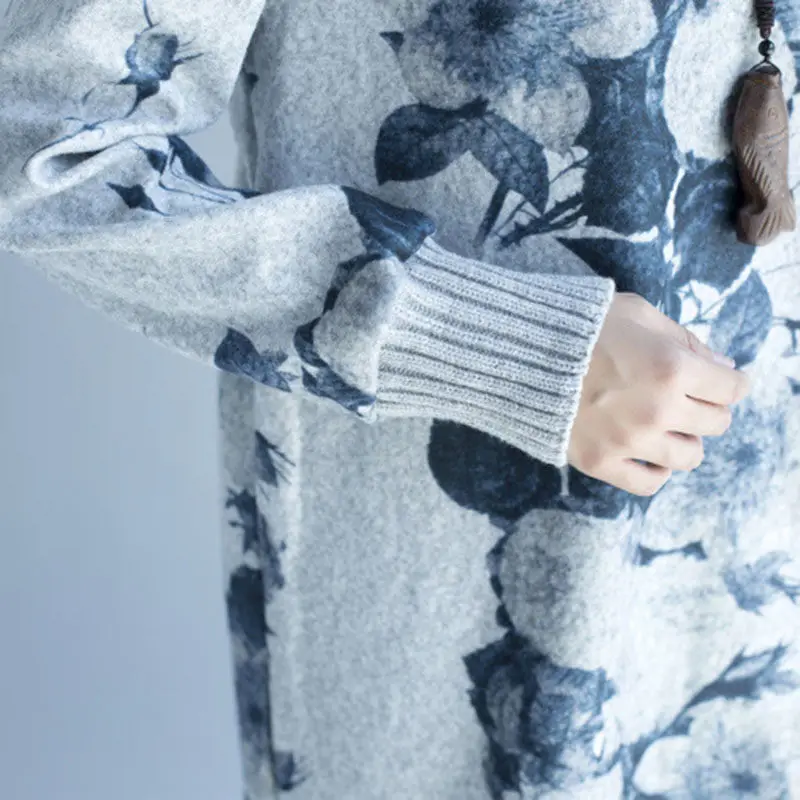 Женское вязаное платье-свитер повседневное шерстяное платье-водолазка с