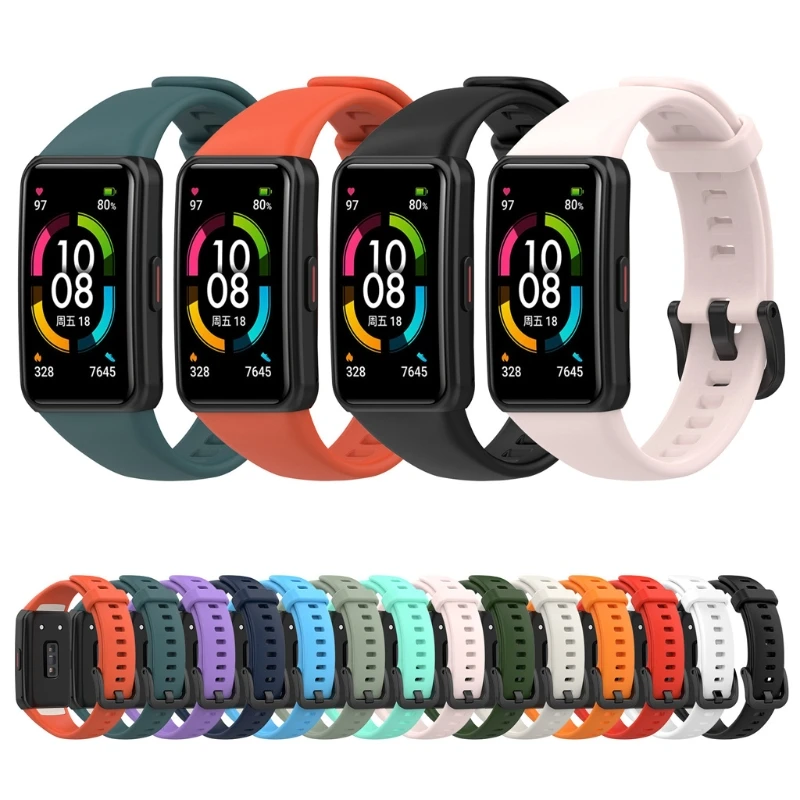

Silicone Sport Band Strap For Huawei Band 6/Honor Band 6 Smart Wristband Bracelet Replacement Watch Strap For Huawei Band6