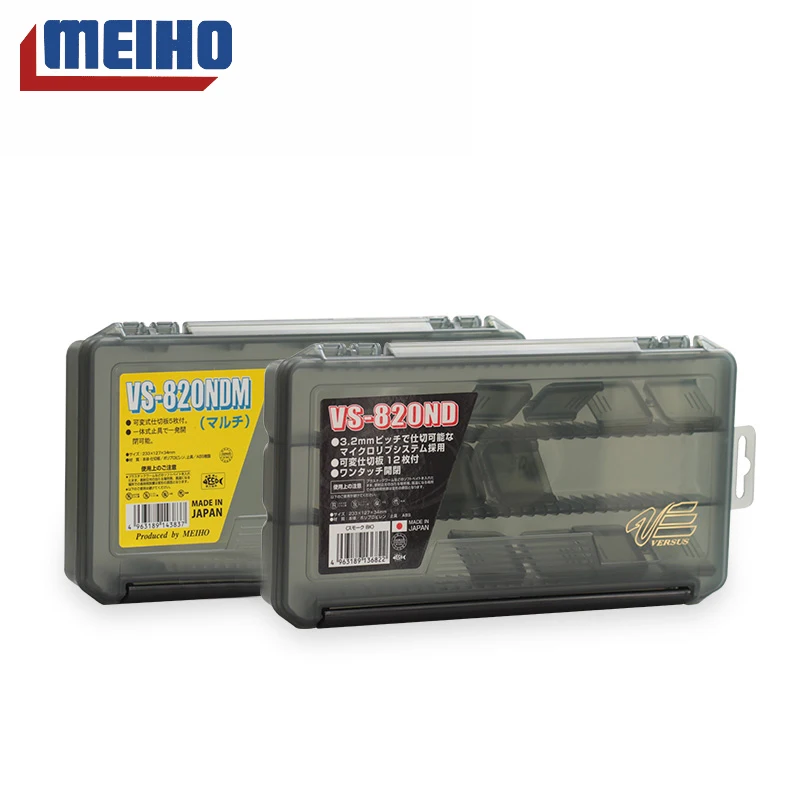 

MEIHO VS-820 многофункциональные прозрачные пластиковые коробки-органайзеры высокой прочности, коробка для рыболовных снастей и приманок