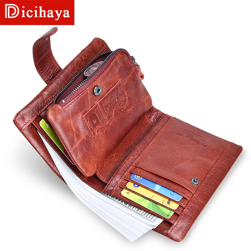 DICIHAYA, новинка, модные женские кошельки, натуральная кожа, на молнии, кошелек с отделением для монет, женский короткий дизайн, кошелек, Ретро стиль, клатч, кошелек
