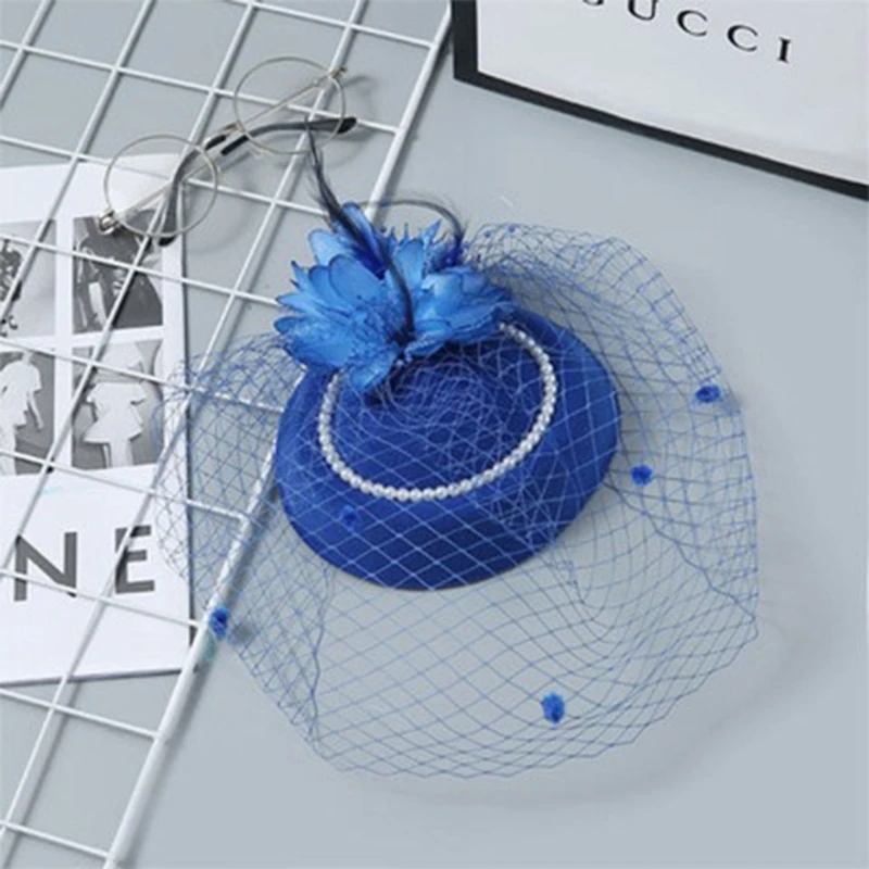 

Women Pillbox Cap Vintage Flower Feather Fascinator Bowler Hat Roaring 20s Headpiece Black Fascinator with Veil