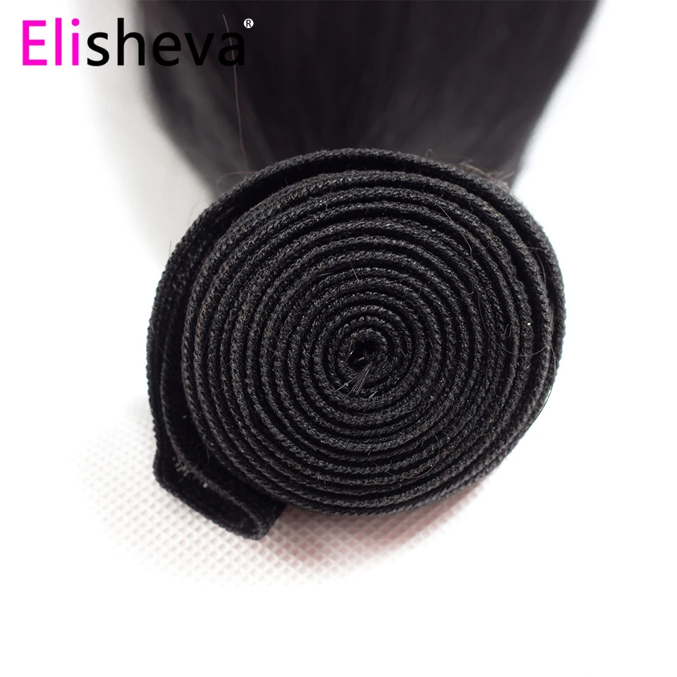 Indian Straight Human Hair 3Bundles With Closure Natural Color Hair Weave Bundles Deal 4x4 Closure NonRemy Hair And Lace Closure