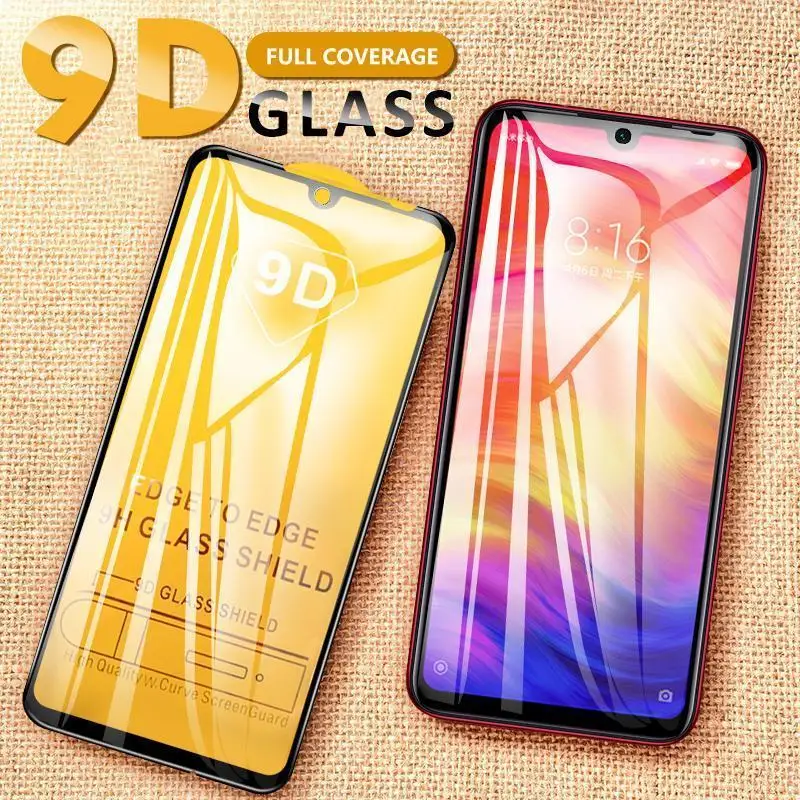 9D полностью изогнутое закаленное стекло для Redmi 8 7A 7 K20 Pro Защитная пленка для экрана для Xiaomi Redmi Note 8 7 5 Pro 9T Pro
