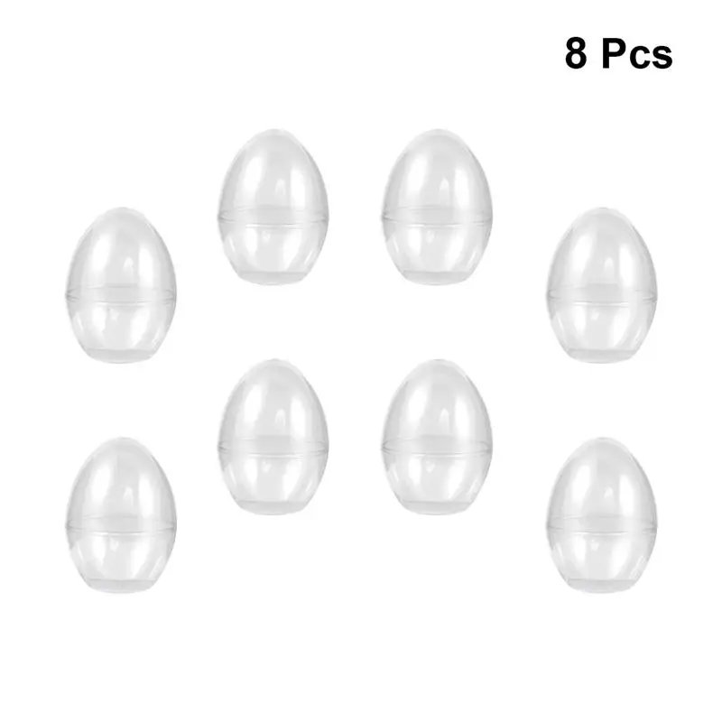 

4/6/8Pcs Creative Transparent Plastic Ball Hollow Ball Candy Boxes for Easter Christmas