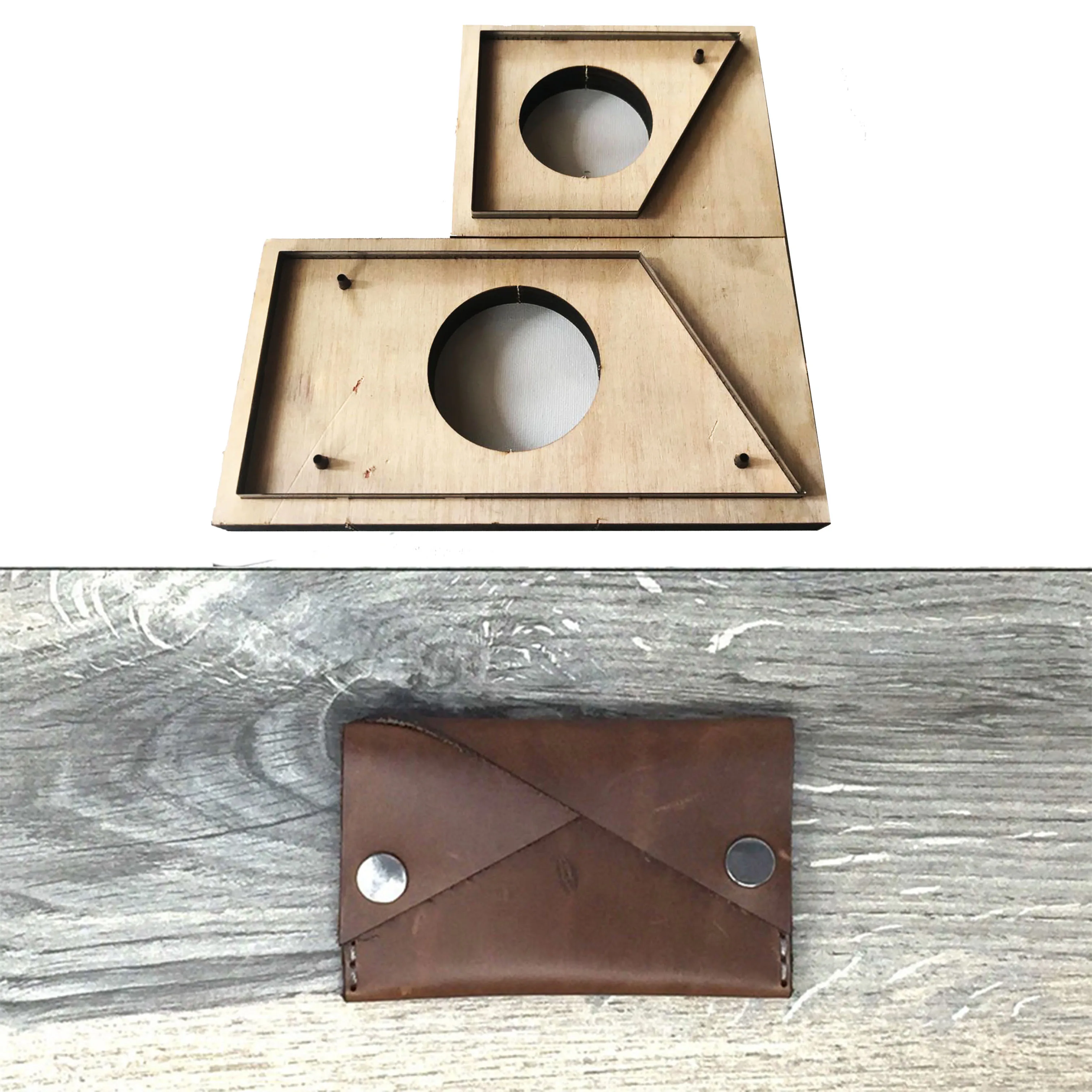 Японский бумажник со стальным лезвием и двумя слотами для кредитных карт с