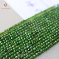 natural small gem stone tiny 2 3 4mm faceted green chrome diopside beads for jewelry making diy bracelet necklace design 15%e2%80%98%e2%80%99