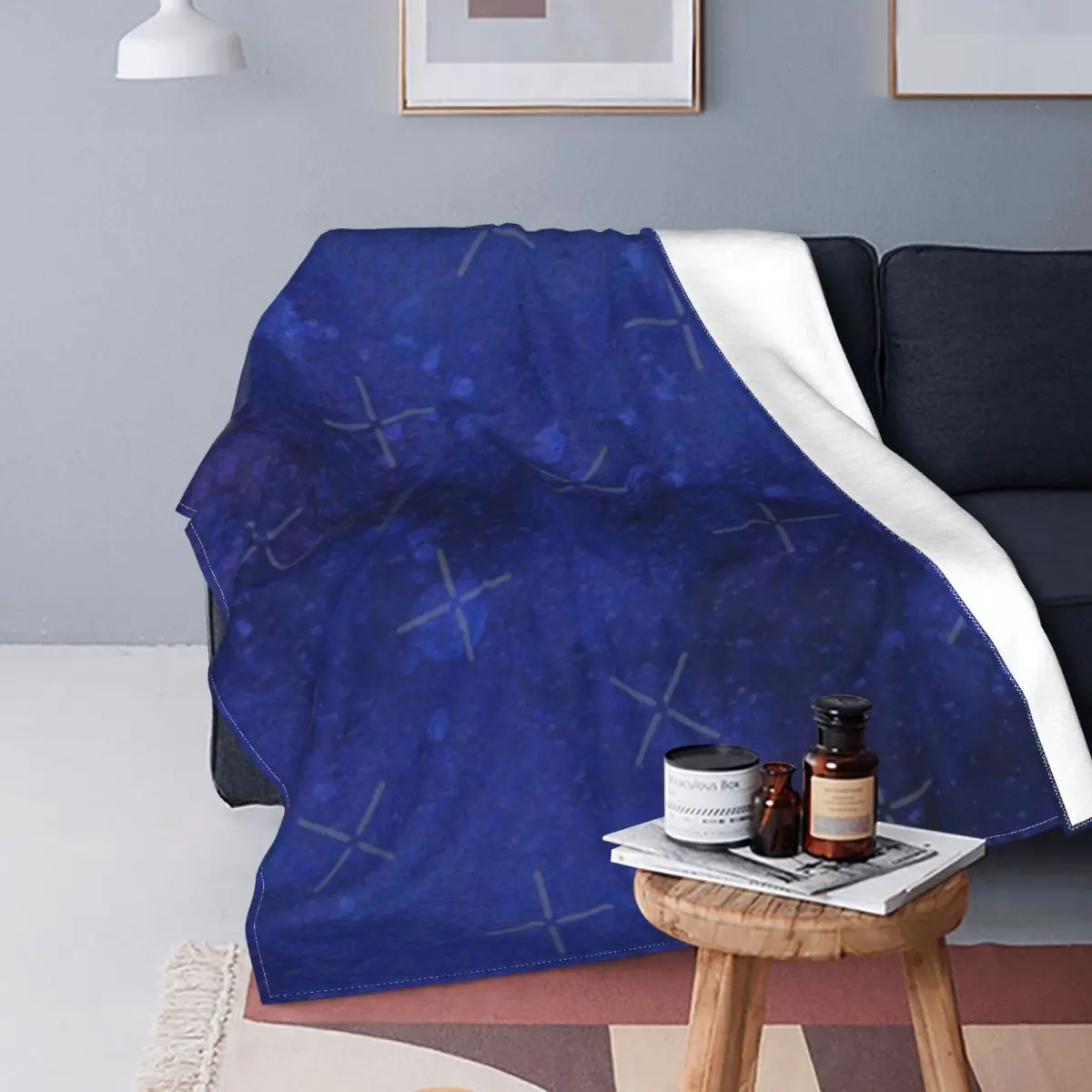 

Manta de acuarelas azules, colcha para cama a cuadros, mantas para cama, Manta de verano, fundas a cuadros