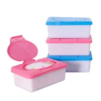 baby care portable plastic wet tissue storage box plastic case home car office wipes holder with buckle lid