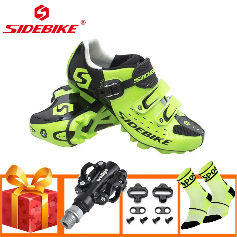 Велосипедные кроссовки SIDEBIKE самозакрывающиеся дышащие для горных велосипедов SPD