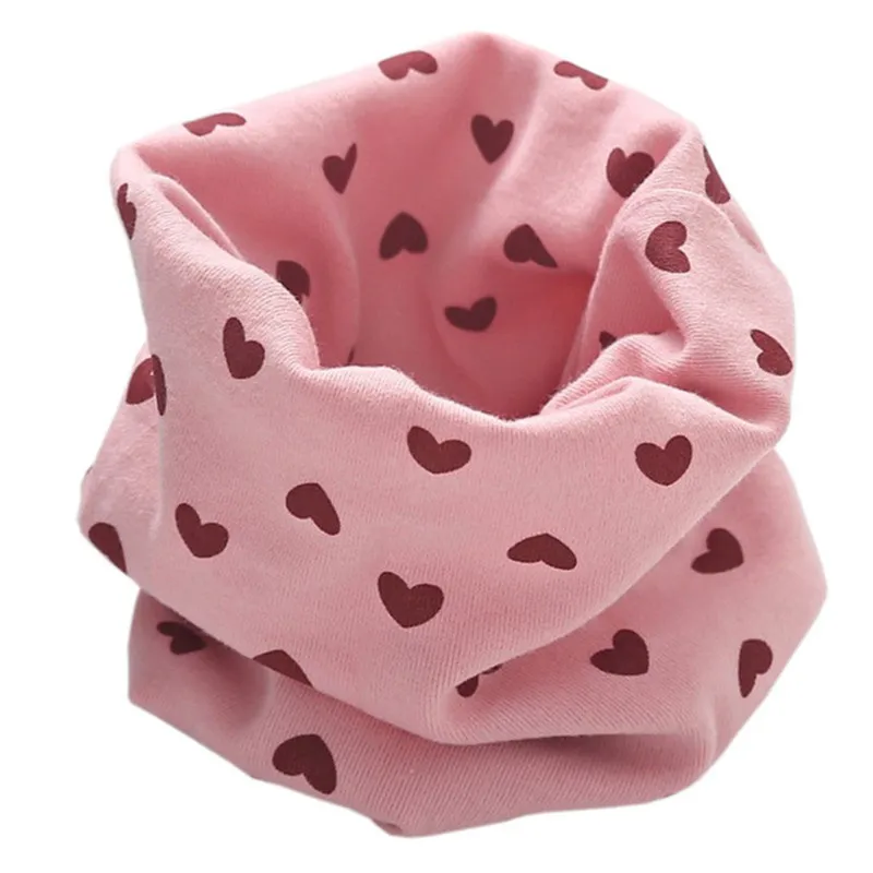 love pink "из хлопчатобумажной ткани для мальчиков и девочек, шарф для девочек, для мальчиков Слюнявчики осень-зима теплые детские воротники шеи-хомут с круглым воротником для мальчиков и девочек шейный платок - Цвет: love pink