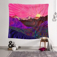 psychedelic tapestry wall hanging room decor sunset tapestries landscape rug sunrise carpet home decoration accessories