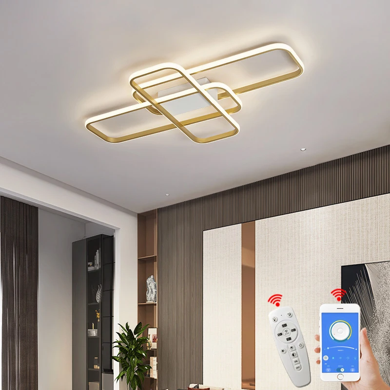 $56.00 Modern Led Ceiling Lights Lamp For Living Room Bedroom Study Room Indoor AC85-265V Black or Gold Color Ceiling Lamp Lighting