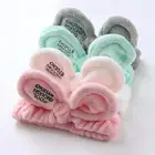 Новинка 2020, повязка на голову из кораллового флиса с ушками кролика, женская модель