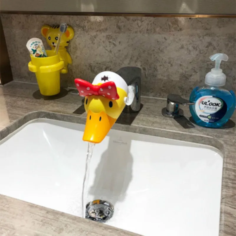 

Cartoon Faucet Extender Water Saving Will Sound Duck Shape Help Children Wash Hands Splash Proof Kitchen Bathroom Accessories