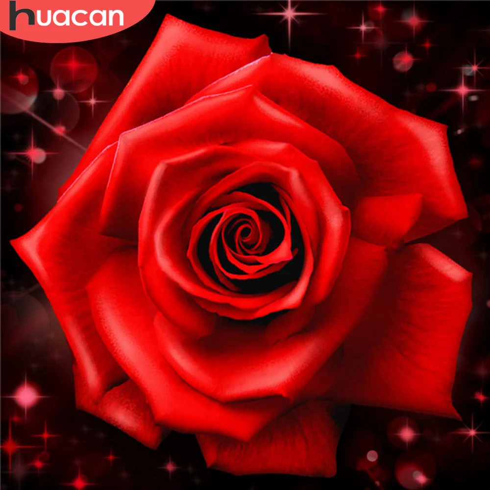 

HUACAN 5D DIY Алмазная картина Роза картина Стразы Алмазная вышивка цветок полный квадратный Круглый Алмаз мозаика настенная живопись