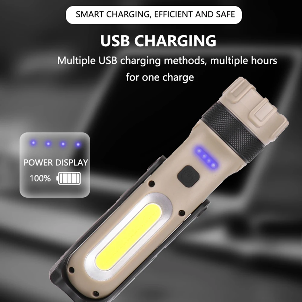 Small USB L2 COB LED Magnetic Work Light Lamp Flashlight Inspect Torch | Освещение